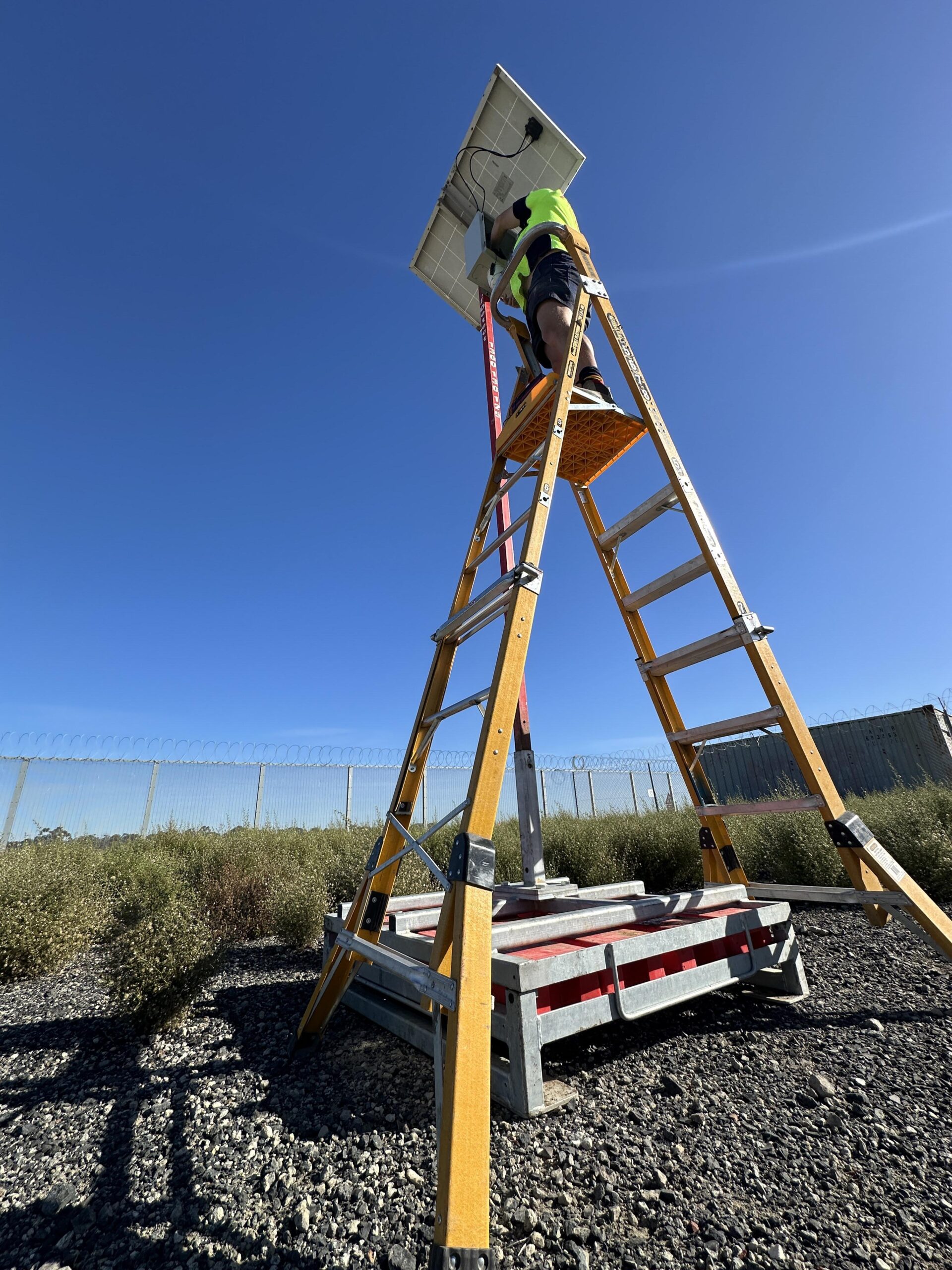 Above ground base install at Melbourne Airport